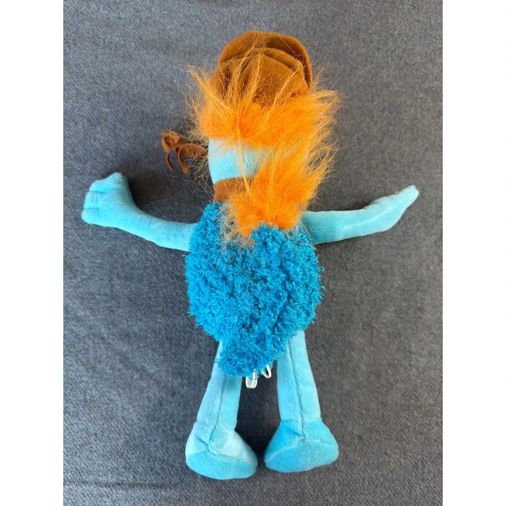Jim Henson Fraggle Rock Boober Plush Toy Blue Orange Hat Scarf